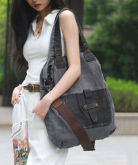 Boutique Large Capacity Solid Durable Canvas Satchel Bags