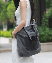 Boutique Large Capacity Solid Durable Canvas Satchel Bags