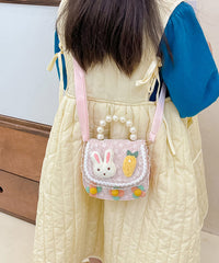 Boutique Pink Rabbit Pearl Decoration Messenger Bag