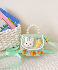 Boutique Pink Rabbit Pearl Decoration Messenger Bag