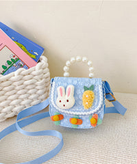 Boutique Pink Rabbit Pearl Decoration Messenger Bag