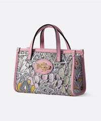 Boutique Stylish Pink Print Satchel Bags
