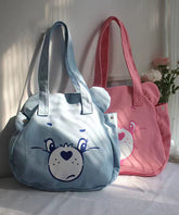 Casual Blue Cartoon Print Large Capacity Satchel Bags SX1027