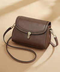 Casual Coffee Versatile Faux Leather Messenger Bag YR019