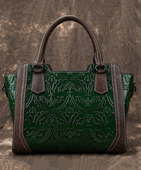 Tote Leather Casual Large Embossed Silver Capacity Calf Handbag