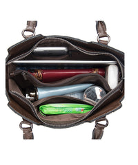 Tote Leather Casual Large Embossed Silver Capacity Calf Handbag