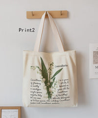 Casual Print Large Capacity Canvas Satchel Handbag SX1024