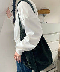 Casual Red Large Capacity Corduroy Satchel Bags YR020