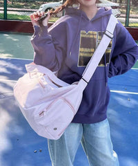 Casual Red Solid Durable Large Capacity Messenger Bag