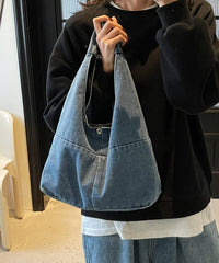 Large Bag Shoulder Versatile Denim Capacity Casual