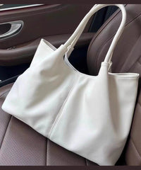 Handbag Leather Capacity Large Satchel Faux Casual White
