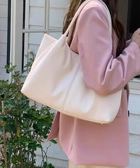 Handbag Leather Capacity Large Satchel Faux Casual White