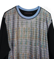 Camisa oversize de manga larga con diseño grunge de conejo de motosierra