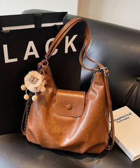 Chic Coffee Large Capacity Faux Leather Satchel Bags YR023