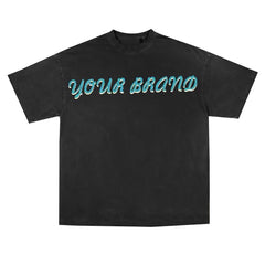 Camiseta holgada con estampado de esqueleto escalofriante