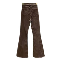 Cowboy Aesthetic Lace Up Brown Denim Jeans