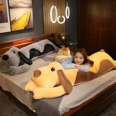 Niedliches Hundekissen, weiches Plüschspielzeug, Puppen, dekorative Kissen für Betten, Umarmung, Reisen, langes Kissen, Rückenlehne, Tierkörperkissen