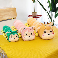 Lindos juguetes de peluche de orugas largas, almohada, juguetes suaves, cojín de peluche, animal de simulación, muñecas grandes, regalo para niños y novias.