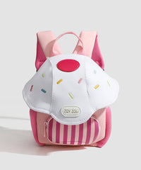 Cute Red Patchwork Mushroom Backpack Bag Children