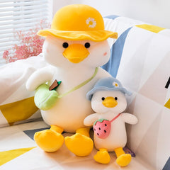 Lindo/suave/dibujos animados/juguete de peluche de pato/muñeco de pato con bolsa de transporte/regalo de cumpleaños infantil/regalo de Navidad
