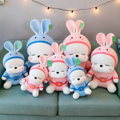 Lindo/suave/dibujos animados/conejo de peluche/figura de conejo con ropa/regalo de cumpleaños infantil/regalo de Navidad