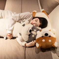 Cute/Soft/Long Husky Shiba Inu Plush Stuffed Doll Toy Dog Sleep Pillow Doll Home Decoration Ornament Birthday Gift Couple Unisex