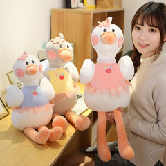 Niedliche Schwan-Plüschtiere Kawaii Flamingo Puppe Gefülltes weiches Tierkissen Ballett Schwan mit Krone Baby Kinder Mädchen Beschwichtigen Geschenk