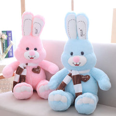 Cute rabbit plush toy pillow doll sleeping Lover present Giant Easter Bunny plush doll love scarf Rabbit christmas gift