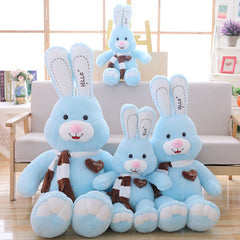 Cute rabbit plush toy pillow doll sleeping Lover present Giant Easter Bunny plush doll love scarf Rabbit christmas gift