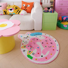 Alfombra estética de habitación preppy con lindos gatos abrazados