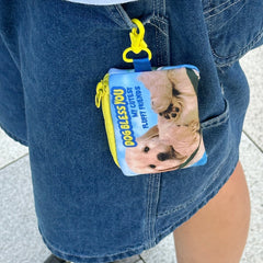 Süßes Portemonnaie mit Welpen-Print, ästhetische Karte, Geldbörse