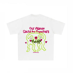 Bonita camiseta con estampado retro estético