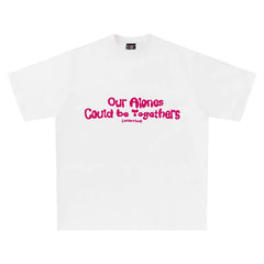 Bonita camiseta con estampado retro estético