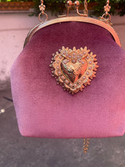 Bolso de mano de terciopelo estilo vintage de princesa antigua