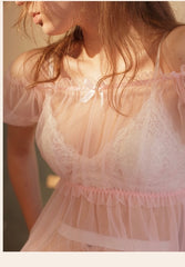 Conjunto de lencería vintage lolita de dos piezas estilo babydoll Nymphet