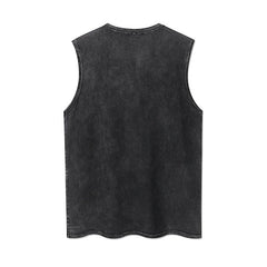 Dark Angel Of Death Print Goth Schwarze Ästhetik Ärmelloses Top