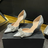 Diamond Bow Woman Pumps