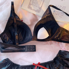 Dolores Satin Kawaii Prinzessin Nymphe Lolita Dessous-Set