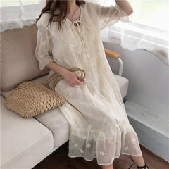 Vestido de hada Lolita de princesa kawaii con bordado de libélula