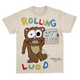 Camiseta con estampado artístico de dibujo infantil atrevido