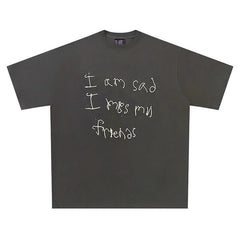 Camiseta con estampado de letras estéticas de Egirl