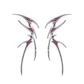 Pendientes de clip con diseño de orejas de elfo y diseño de hadas en plata