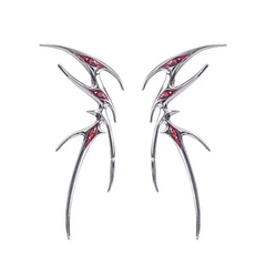 Elf Ear Fairycore Silver Aesthetic Cuff Clip Earrings