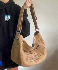 European And American Canvas Large Capacity Crossbody Bag