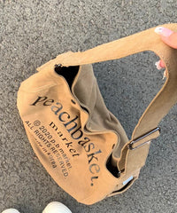 European And American Canvas Large Capacity Crossbody Bag