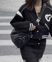 Black Faux Leather Drawstring Messenger Bag