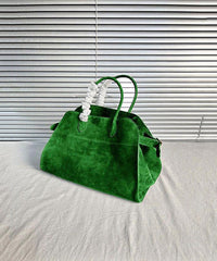 Green Large Capacity Suede Tote Handbag
