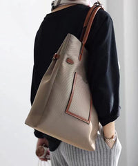 Khaki Large Capacity Satchel Bags