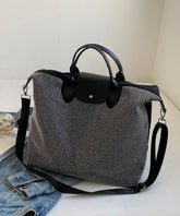 Silver Large Capacity Zircon Encrusted Handbag