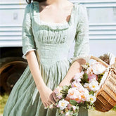 Vestido vintage de algodón con encaje y estilo cottagecore de Field Trip